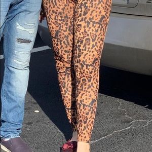 Cheetah print trousers
